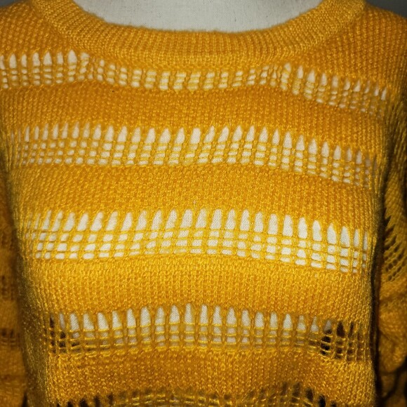 NWT BSBW Marigold Peak-a-boo Stripe Sweater Size XS - Picture 2 of 6
